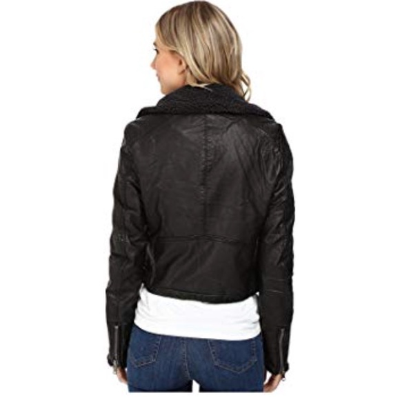 NWT FREE PEOPLE VEGAN LEATHER MOTO JACKET - Picture 5 of 7